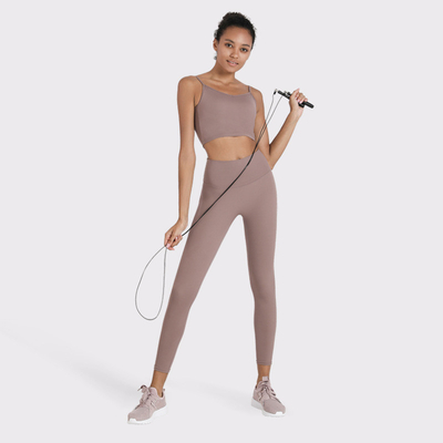 Quick Drying 2 Piece Yoga Outfit Moisture Wicking Nude Women'S Yoga Clothing Set