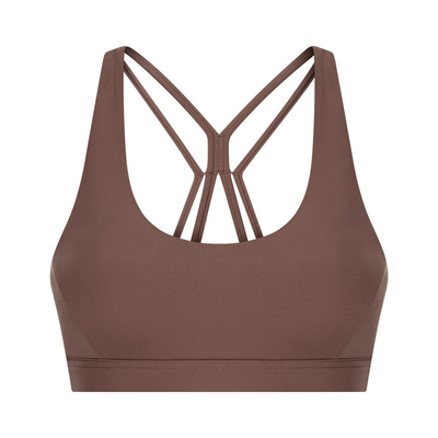 Shockproof Womens Sports Bra Gathered Moisture Wicking Without Steel Ring