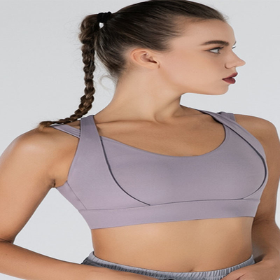 Moisture Wicking Large Cup Sports Bra Plus High Elastic Double Shoulder Yoga Bra