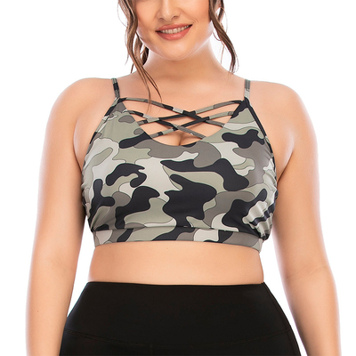 Printed Women's Sports Bra And Leggings Set 3XL Plus Size Breathable Sexy
