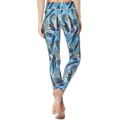 Custom Color Elastic Sewing Patterned Yoga Pants Active Stretch For Women
