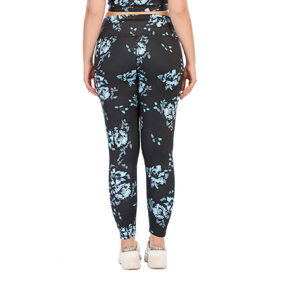 Moisture Wicking Girls Patterned Yoga Pants Anti UV Polyester Spandex Workout Leggings