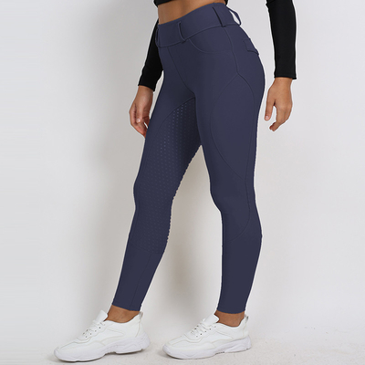 XXS - XL Equestrian Riding Tights Polyester Full Seat Silicone Leggings With Pocket
