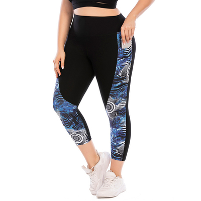Stand Collar Plus Size 3 Piece Yoga Sets Side Pocket Squat Proof Womens Gym Set