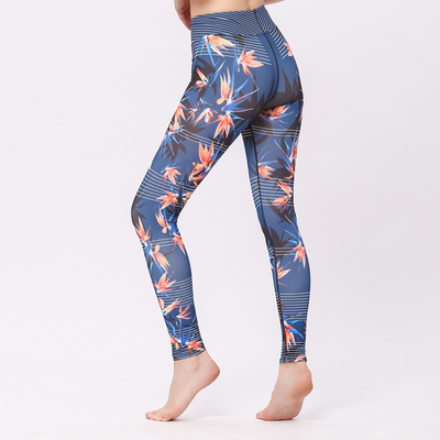 Customized Patterned Yoga Pants Hip Lift High Waisted Floral Workout Tights