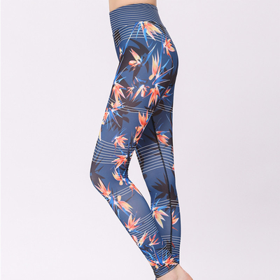 Customized Patterned Yoga Pants Hip Lift High Waisted Floral Workout Tights