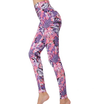 ODM Digital Patterned Yoga Pants Moisture Wicking Womens 4 Way Stretch Leggings