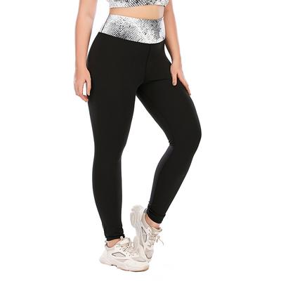 Snakeskin Printing Big Cup Yoga Sets 82% Nylon Gym Sports Bra And Leggings Set
