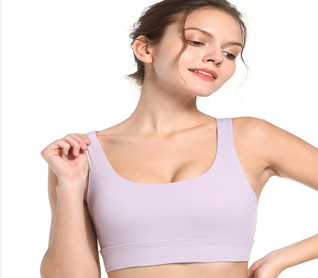 Full Cup Plus Size Moisture Wicking Sports Bra Soft U Neck For Fat Women