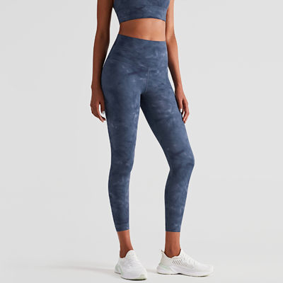 Naked Feeling Patterned Yoga Pants Peach Hip Tie Dye Workout Leggings