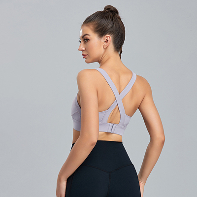 Womens Cross Strappy Plus Size Sports Bra Running High Elastic Active Stretch