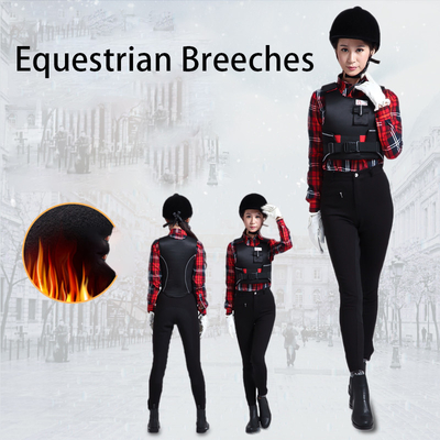 Customized Children's Winter Horse Riding Breeches Plush Warmth leggings