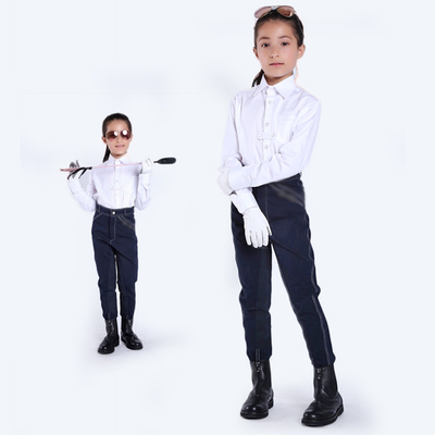Kids Horse Riding Breeches Breathable Cotton Childrens Horse Riding Pants