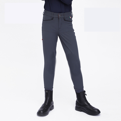 Quick Drying Childrens Horse Riding Tights Knee Silicone Navy Blue Riding Leggings