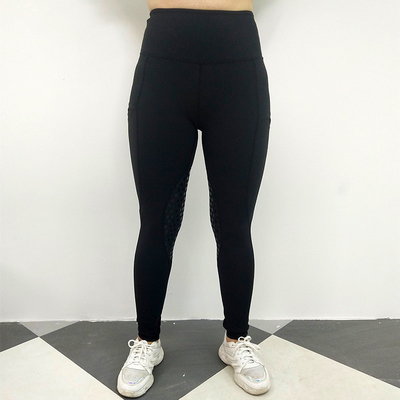 Stretchy Horse Riding Pants Side Pockets Anti-slip Silicone Grip Riding Leggings