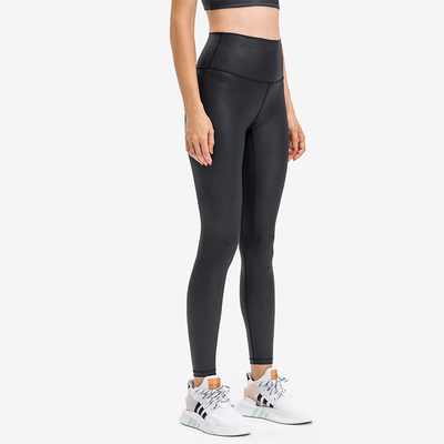 Hidden Pocket Yoga Pants Nude Gilded Women Matte Faux Leather Leggings