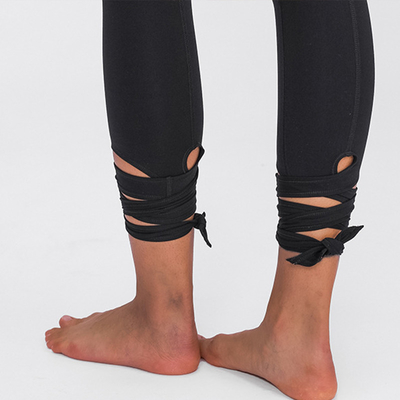 Strap Leg Women's Stretch Yoga Pants Stretchable Tummy Control Workout Capris