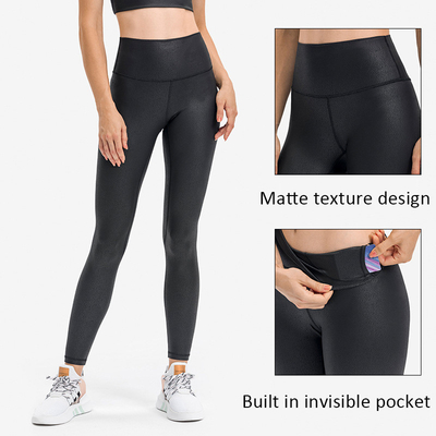 Womens High Waisted Yoga Pants Capri Gilded Nude Skin Friendly