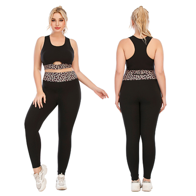 Anti UV Women's Plus Size Sportswear High Waist Matching Sports Bra And Leggings