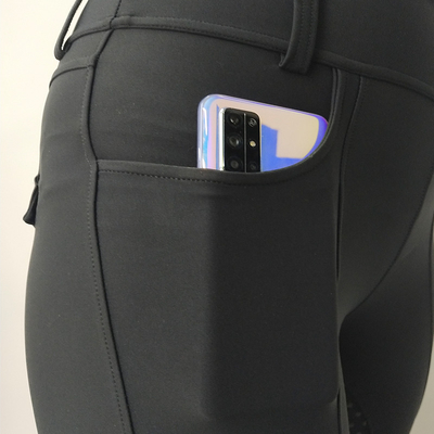 Compression High Waisted Riding Breeches Woman Full Seat Black Equestrian Leggings