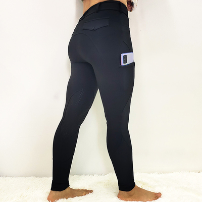 Women'S Equestrian Horse Riding Pants Silicone Black Knee Anti Pilling