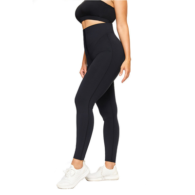 Polyester Spandex Plus Size Running Leggings Elastic High Waisted Running Pants