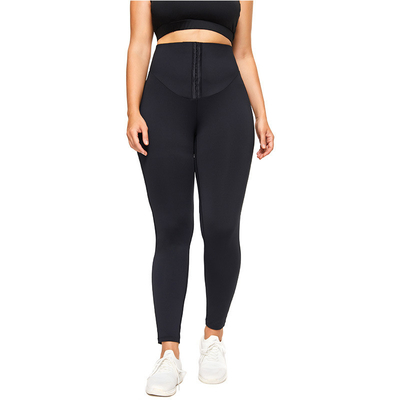Polyester Spandex Plus Size Running Leggings Elastic High Waisted Running Pants
