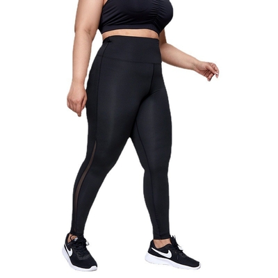 Size 4XL Plus Size Yoga Pants Colorfast Moisture Wicking Mesh Breathable