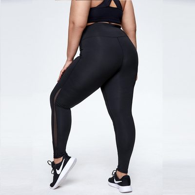 Size 4XL Plus Size Yoga Pants Colorfast Moisture Wicking Mesh Breathable
