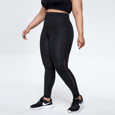 Size 4XL Plus Size Yoga Pants Colorfast Moisture Wicking Mesh Breathable