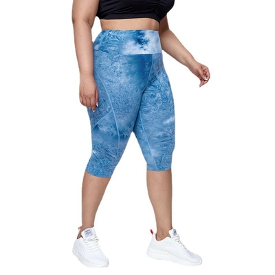 High Waisted Plus Size Yoga Pants Tie Dye Leggings Fitness Running Anti Pilling