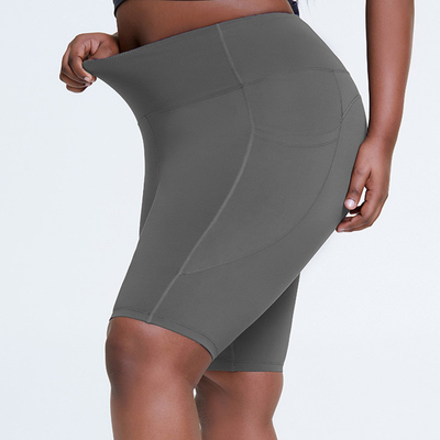 4XL Moisture Wicking Plus Size High Waisted Yoga Shorts pants Women's Running Shorts