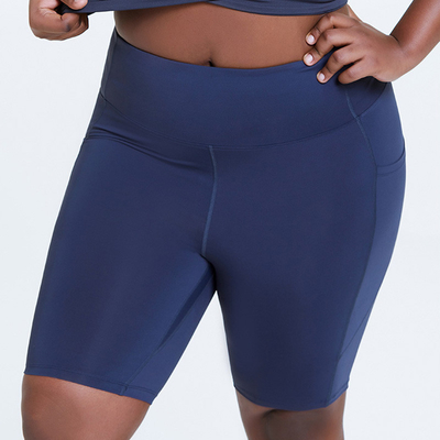 4XL Moisture Wicking Plus Size High Waisted Yoga Shorts pants Women's Running Shorts