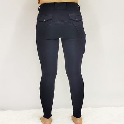 Belt Loop Horse Riding Compression Pants Polyester Winter Riding Breeches Full Seat