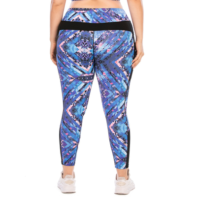 Polyester Women's High Waist Yoga Leggings / Workout Pants With Side Pocket