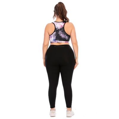 Womens Leggings And Sports Bra Plus Size Yoga Sets High Elastic Anti Pilling