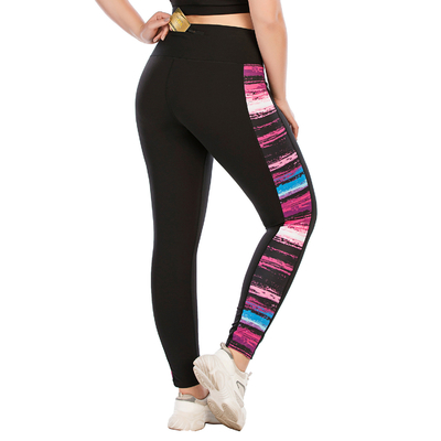 Elastic Plus Size Yoga Sets Polyester Spandex Womens 2 Piece Workout Outfits
