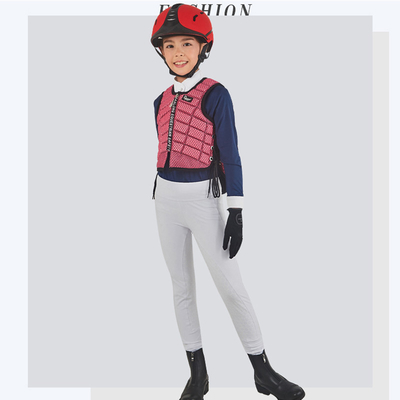 White Children'S horse riding Pants Side pocket equestrian breeches Moisture Wicking Fabric