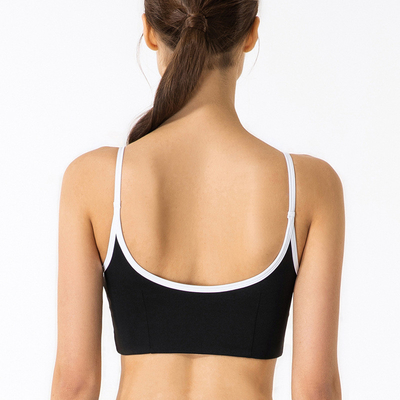 Nylon Thin Strap Comfortable Womens Sports Bra Nuded Feeling Gym Yoga Underwear