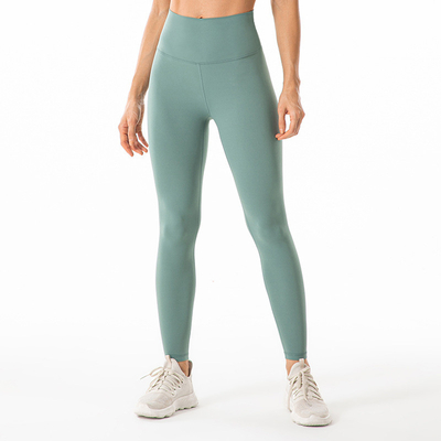 Double Sided Matte Nude Running Yoga Pants Women High Waist Workout Leggings