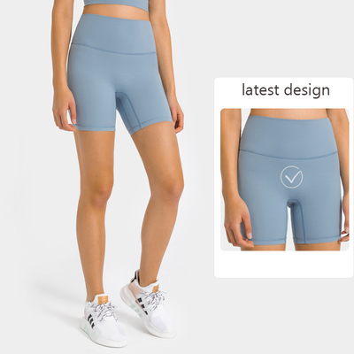 High Waist Sports Yoga Pants Capri Short Tight Slim With Waistband Pocket