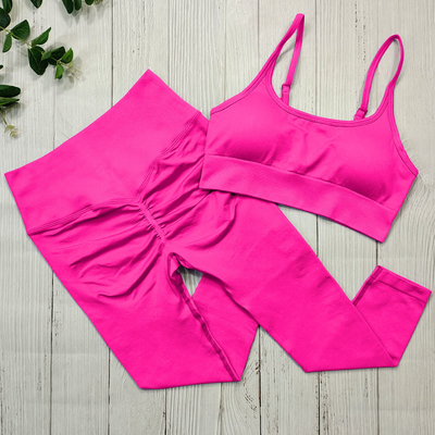 High Quality Workout Sets For Women Active 2 Pieces Seamless Matching Sports Bra And Yoga Leggings
