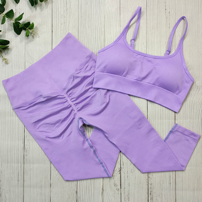 High Quality Workout Sets For Women Active 2 Pieces Seamless Matching Sports Bra And Yoga Leggings