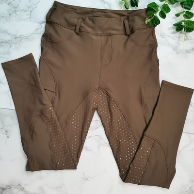 Full Seat Silicone Brown Horse Riding Pants 280gsm Moisture Wicking