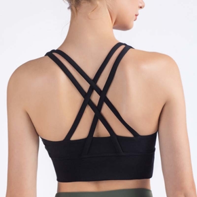 10 colors High Quality Nude V neck Girl Sports Bra Gym workout Fitness Clothing