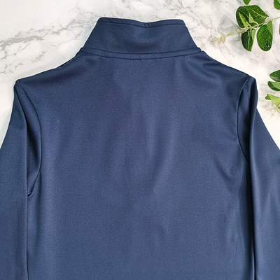 Navy Western Long Baselayer Zip Horse Riding T Shirts Custom Logo