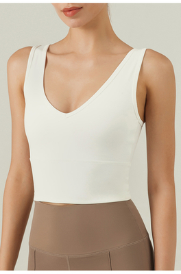 V Neck 4 Sizes Sexy Sports Bra Soft Nylon Yoga Fitness Top Female Underwear