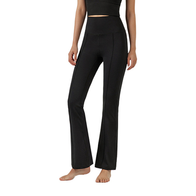 coffee Flared Yoga Pants Women Summer Hip Lifting Nude Casual Leggings