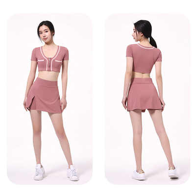 Custom Pleated Womens Tennis Skirt high Elastic Girls Sportswear