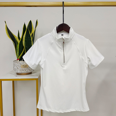 Gray Nylon Horse Riding Base Layer Women Eco Friendly Equestrian Clothing